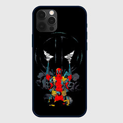 Чехол для iPhone 12 Pro Дэдпул и пушки, цвет: 3D-черный