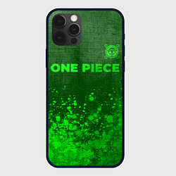 Чехол для iPhone 12 Pro One Piece - green gradient посередине, цвет: 3D-черный