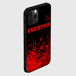 Чехол для iPhone 12 Pro Everton - red gradient посередине, цвет: 3D-черный — фото 2