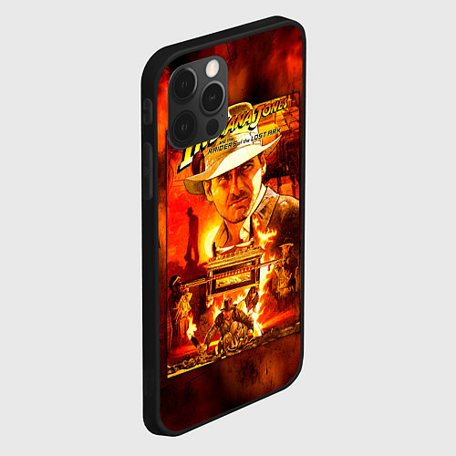 Чехол iPhone 12 Pro Indiana Jones and the raiders of the lost ark / 3D-Черный – фото 2