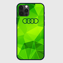 Чехол для iPhone 12 Pro Audi green poly, цвет: 3D-черный