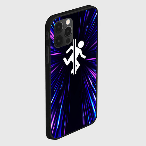 Чехол iPhone 12 Pro Portal neon energy / 3D-Черный – фото 2