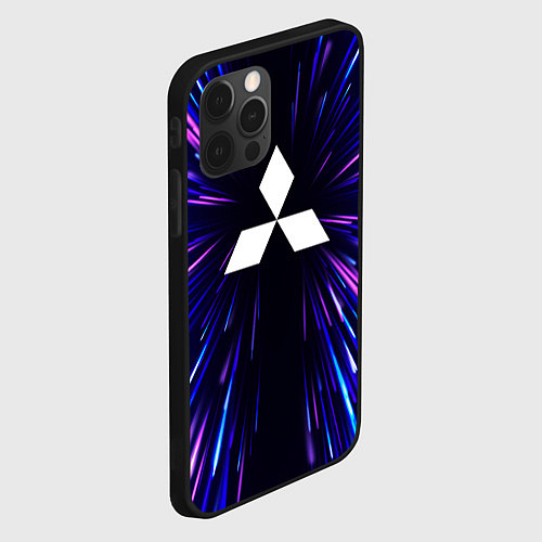 Чехол iPhone 12 Pro Mitsubishi neon energy / 3D-Черный – фото 2