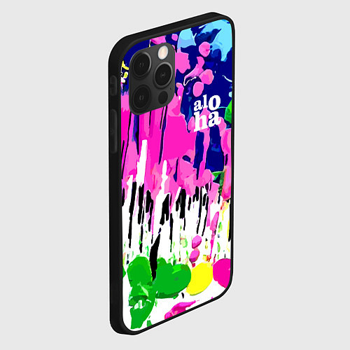 Чехол iPhone 12 Pro Colorful abstraction - aloha / 3D-Черный – фото 2