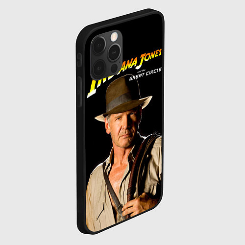 Чехол iPhone 12 Pro Indiana Jones and the Great Circle / 3D-Черный – фото 2