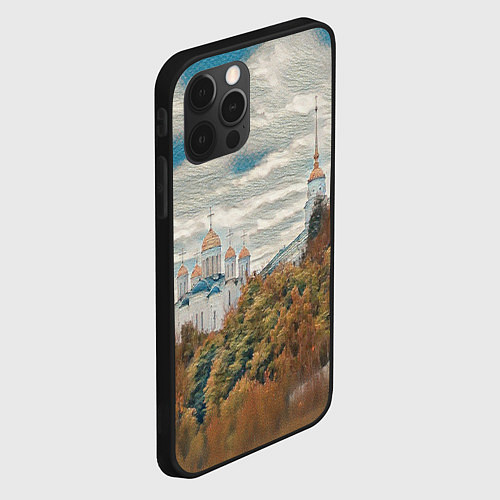 Чехол iPhone 12 Pro Храм на горе / 3D-Черный – фото 2