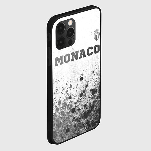 Чехол iPhone 12 Pro Monaco - white gradient посередине / 3D-Черный – фото 2