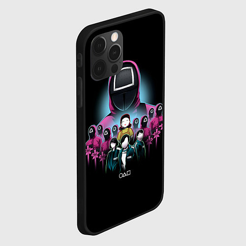 Чехол iPhone 12 Pro Персонажи в Sguid game / 3D-Черный – фото 2