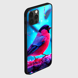 Чехол для iPhone 12 Pro Розовый снегирь, цвет: 3D-черный — фото 2