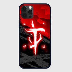 Чехол для iPhone 12 Pro Doom - neon red, цвет: 3D-черный