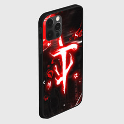 Чехол для iPhone 12 Pro Doom - неоновый, цвет: 3D-черный — фото 2