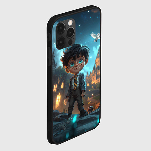 Чехол iPhone 12 Pro Гарри Поттер арт / 3D-Черный – фото 2