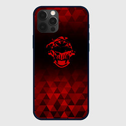 Чехол для iPhone 12 Pro Goblin Slayer red poly, цвет: 3D-черный