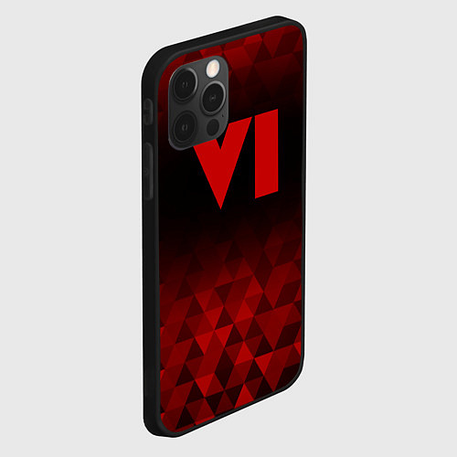 Чехол iPhone 12 Pro GTA 6 red poly / 3D-Черный – фото 2