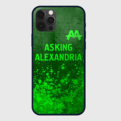 Чехол iPhone 12 Pro Asking Alexandria - green gradient посередине