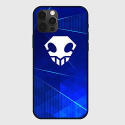 Чехол для iPhone 12 Pro Bleach blue poly, цвет: 3D-черный