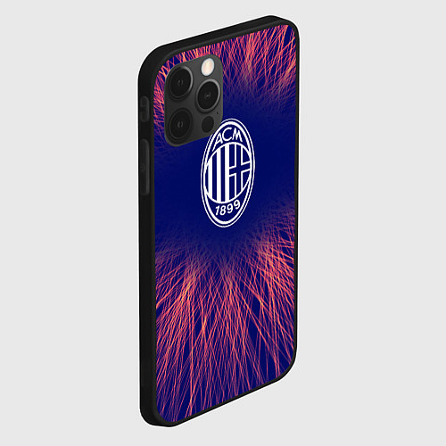 Чехол iPhone 12 Pro AC Milan red energy / 3D-Черный – фото 2