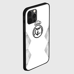 Чехол для iPhone 12 Pro Real Madrid white poly, цвет: 3D-черный — фото 2