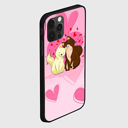 Чехол для iPhone 12 Pro Любовь мурчащая, цвет: 3D-черный — фото 2