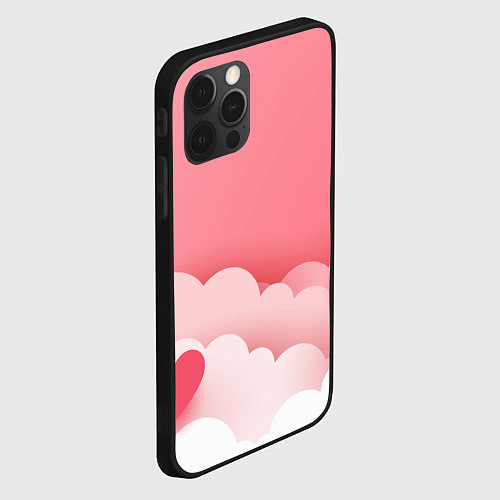 Чехол iPhone 12 Pro Облака любви / 3D-Черный – фото 2