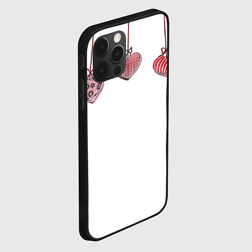 Чехол iPhone 12 Pro Ожерелье любви / 3D-Черный – фото 2