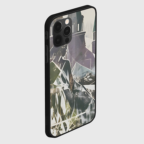 Чехол iPhone 12 Pro Отпечаток силуета / 3D-Черный – фото 2