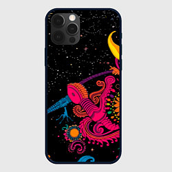 Чехол для iPhone 12 Pro Psychedelic abstract art, цвет: 3D-черный