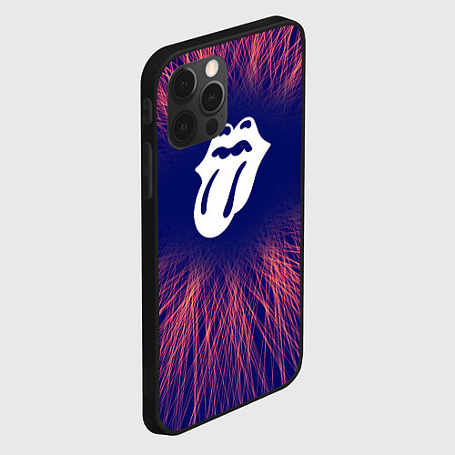 Чехол iPhone 12 Pro Rolling Stones red energy / 3D-Черный – фото 2