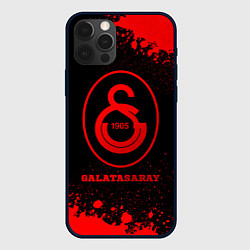 Чехол для iPhone 12 Pro Galatasaray - red gradient, цвет: 3D-черный