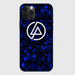 Чехол для iPhone 12 Pro Linkin Park blue energy, цвет: 3D-черный