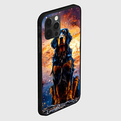 Чехол для iPhone 12 Pro Сеттер в космосе, цвет: 3D-черный — фото 2