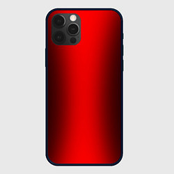Чехол для iPhone 12 Pro Чёрно-красный градиент по центру, цвет: 3D-черный