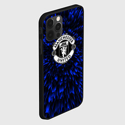 Чехол для iPhone 12 Pro Manchester United blue energy, цвет: 3D-черный — фото 2