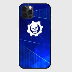 Чехол для iPhone 12 Pro Gears of War blue poly, цвет: 3D-черный