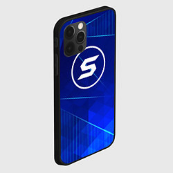 Чехол для iPhone 12 Pro Skillet blue poly, цвет: 3D-черный — фото 2
