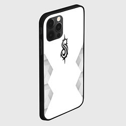 Чехол для iPhone 12 Pro Slipknot white poly, цвет: 3D-черный — фото 2