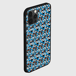 Чехол для iPhone 12 Pro Киберпанк шестиугольники синие, цвет: 3D-черный — фото 2