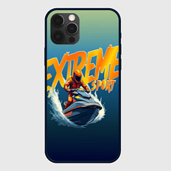 Чехол для iPhone 12 Pro Экстремальный гидроцикл, цвет: 3D-черный