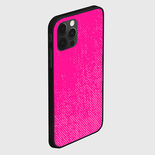 Чехол iPhone 12 Pro Джинс с потертостями-розовый / 3D-Черный – фото 2