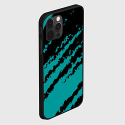 Чехол для iPhone 12 Pro The color is black and light blue, цвет: 3D-черный — фото 2
