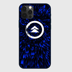 Чехол для iPhone 12 Pro Ghost of Tsushima blue energy, цвет: 3D-черный