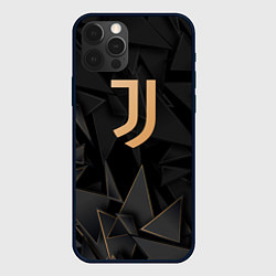 Чехол для iPhone 12 Pro Juventus golden poly, цвет: 3D-черный