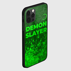 Чехол для iPhone 12 Pro Demon Slayer - green gradient посередине, цвет: 3D-черный — фото 2