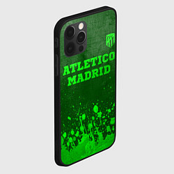 Чехол для iPhone 12 Pro Atletico Madrid - green gradient посередине, цвет: 3D-черный — фото 2
