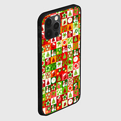Чехол для iPhone 12 Pro Новогодние снеговики и снежные бабы, цвет: 3D-черный — фото 2