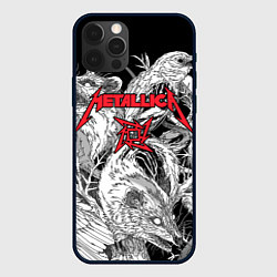 Чехол для iPhone 12 Pro Metallica - rats and crows, цвет: 3D-черный