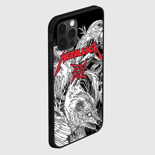 Чехол iPhone 12 Pro Metallica - rats and crows / 3D-Черный – фото 2