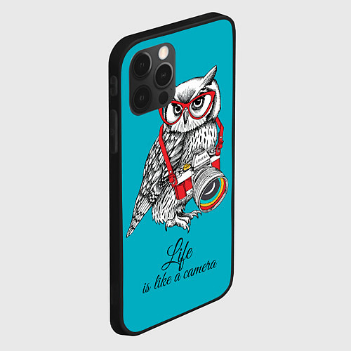 Чехол iPhone 12 Pro Жизнь подобна камере / 3D-Черный – фото 2