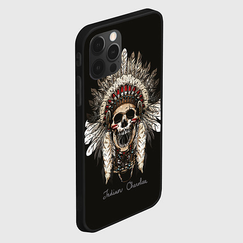 Чехол iPhone 12 Pro Cherokee Indian / 3D-Черный – фото 2