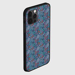 Чехол для iPhone 12 Pro Деревенский абстрактный цветочный узор, цвет: 3D-черный — фото 2